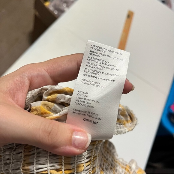 Anthropologie Maeve Smocked Back Puff Sleeve Top Yellow Extra Small XS T1 - Picture 6 of 8